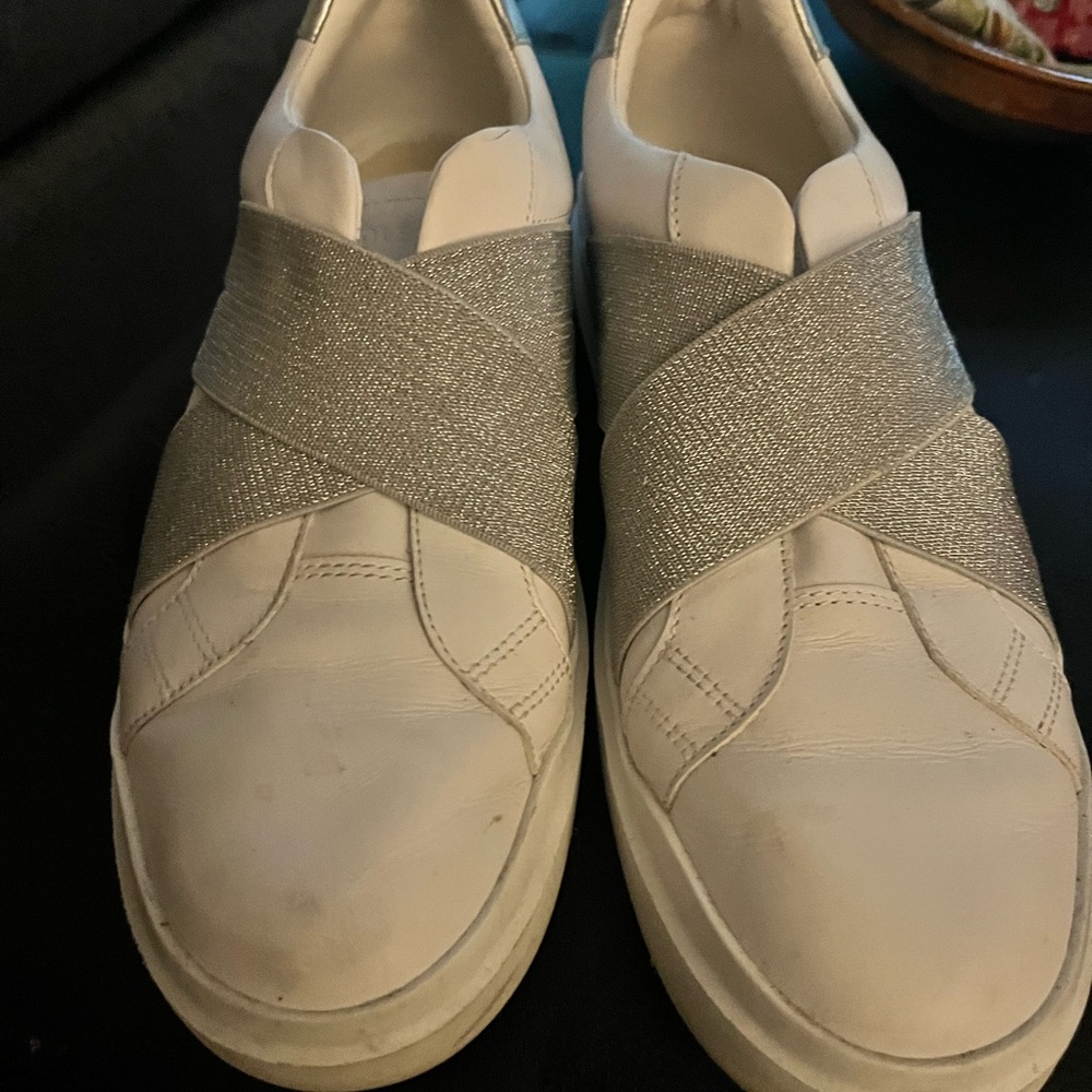 Cole Haan athletic shoes , white leather size 10
